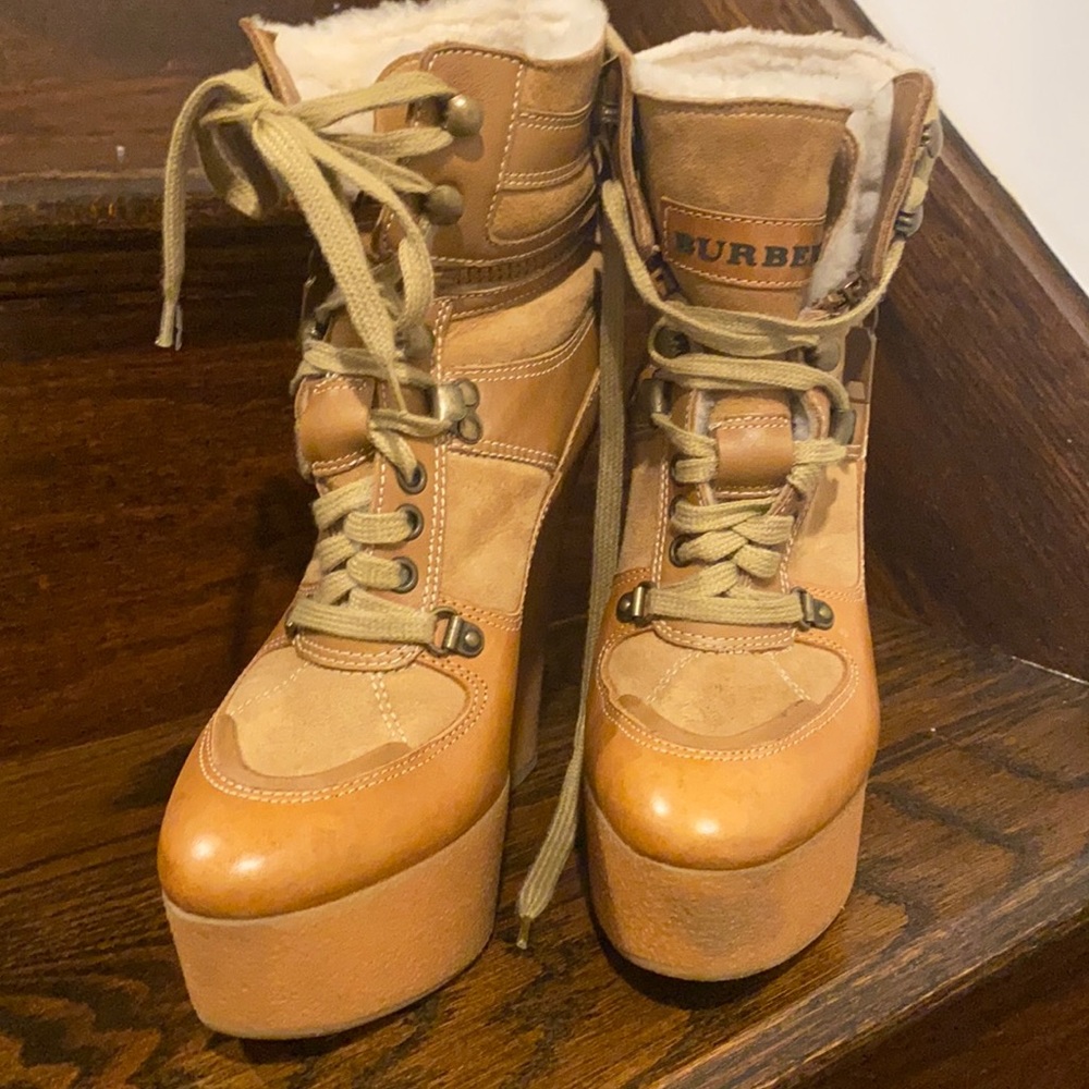 Authentic Burberry Wedge Boots